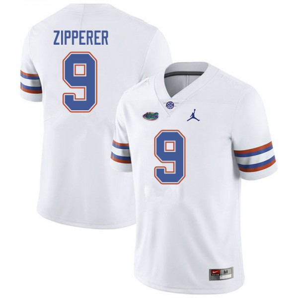 Jordan Brand Men #9 Keon Zipperer Florida Gators College Football Jerseys White